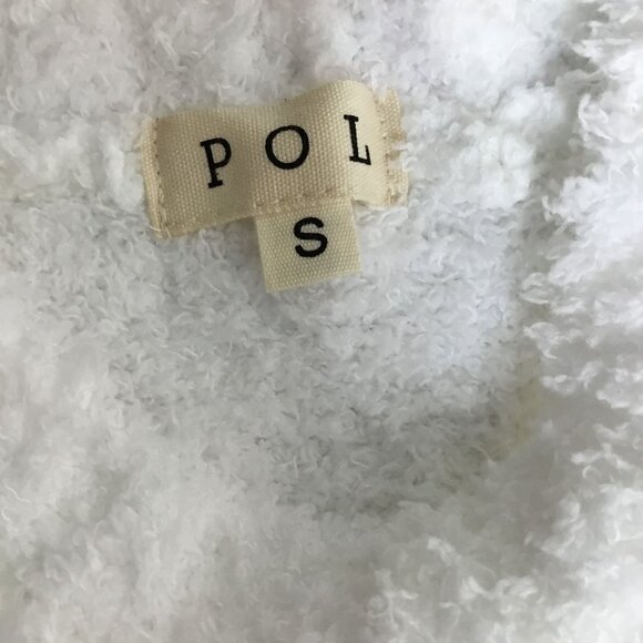 POL Women White Textured Knit Mini Dress Stretch Boho Layered Festival S/M NWOT - Picture 3 of 4